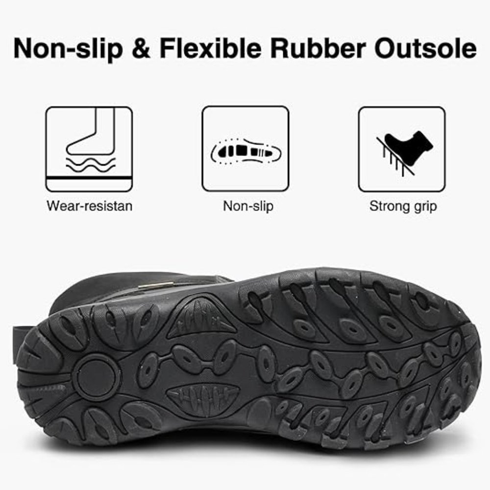 Mens Snow Duck Boots Waterproof Insulated Warm Fur Lined Winter Boots Non Slip - Picture 7 of 8